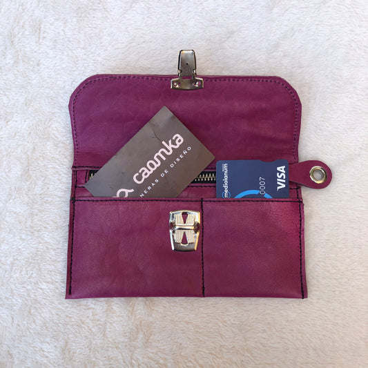 CAOMKA Flat Coin Purse Natural BioCuir® Leather Exclusive Piece No. 7510