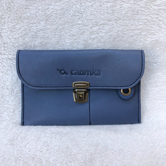 CAOMKA Flat Coin Purse Natural BioCuir® Leather Exclusive Piece No. 7534