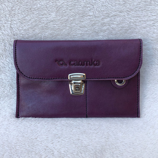 CAOMKA Flat Coin Purse Natural BioCuir® Leather Exclusive Piece No. 7516