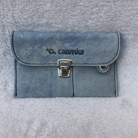 CAOMKA Flat Coin Purse Natural BioCuir® Leather Exclusive Piece No. 7496