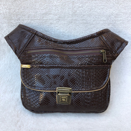 Special Snake Brown Leatherette Fabric Exclusive Piece No. 7601