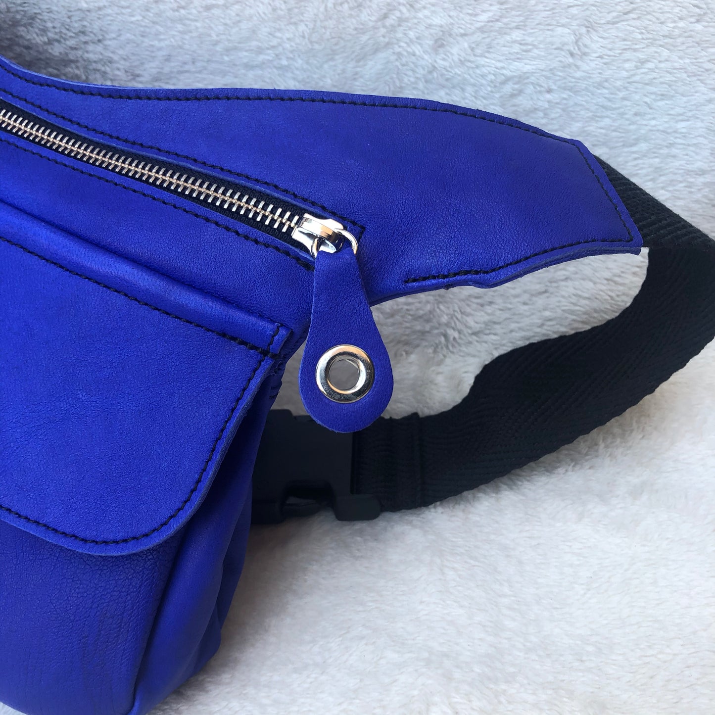 Summer Electric Blue &amp; Silver Natural BioCuir® Leather Exclusive Part No. 7592