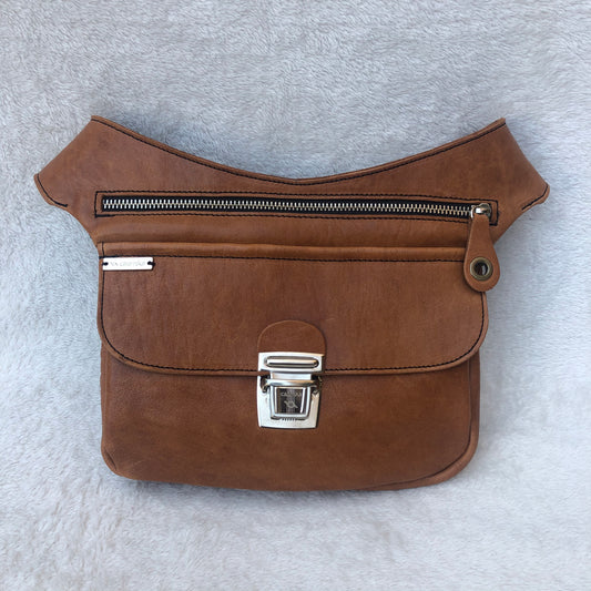 Classic Brown &amp; Silver Natural BioCuir® Leather Exclusive Part No. 7686