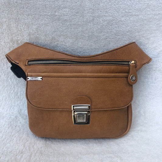 Brown &amp; Silver Leather Natural BioCuir® Leather Exclusive Piece No. 7585