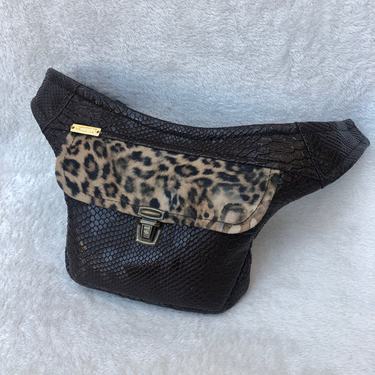 Mini Plus Brown & Animal Print · Piel Vegana · Pieza Única Núm. 7591