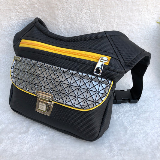 Special Black &amp; Silver Plus Vegan Leather Unique Piece No. 7627
