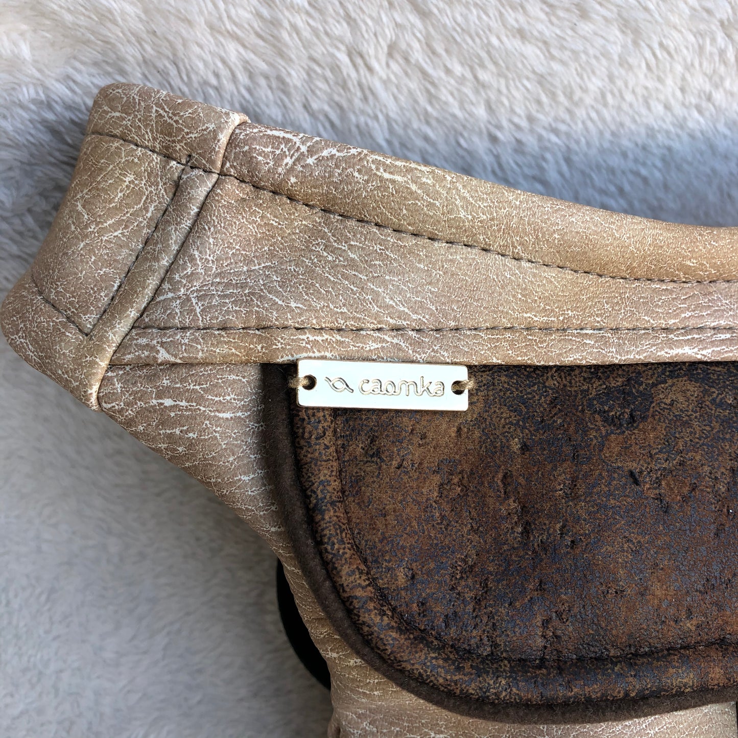 Mini Special Braun Klasse Vegan Leder Einzelstück Nr. 7648