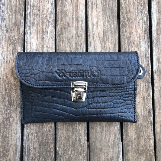 CAOMKA Flat Coin Purse Natural BioCuir® Leather Exclusive Piece No. 7668