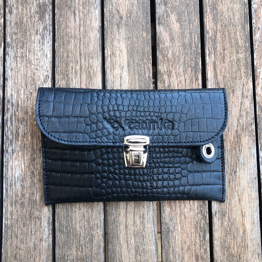 CAOMKA Flat Coin Purse Natural BioCuir® Leather Exclusive Piece No. 7673