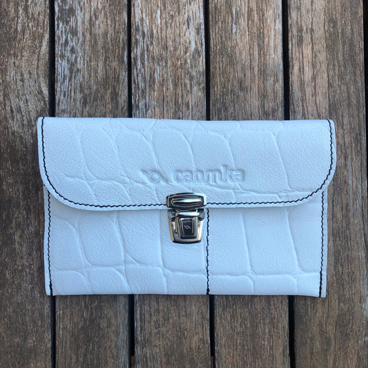 CAOMKA Flat Coin Purse Natural BioCuir® Leather Exclusive Piece No. 7674