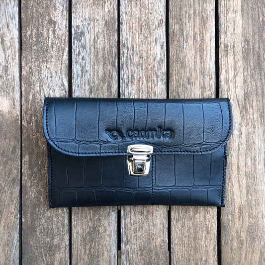 CAOMKA Flat Coin Purse Natural BioCuir® Leather Exclusive Piece No. 7672