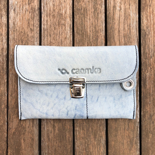 CAOMKA Flat Coin Purse Natural BioCuir® Leather Exclusive Piece No. 7685