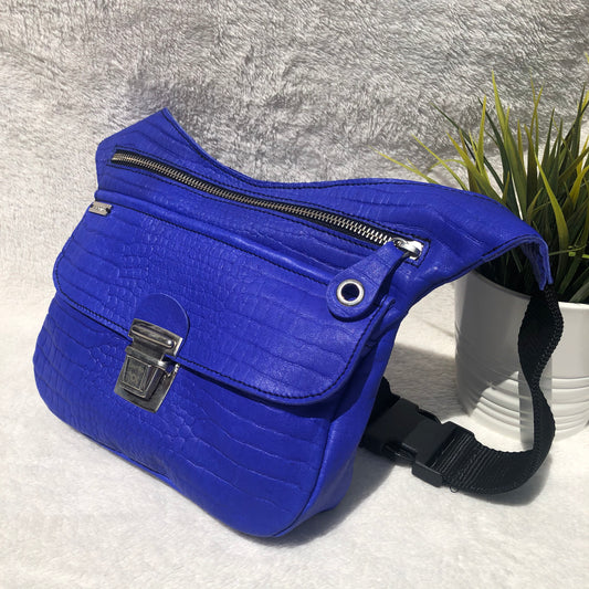 Summer Electric Blue & Silver · Piel natural BioCuir® · Pieza Exclusiva Núm. 7680