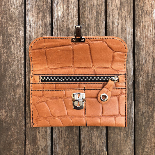 CAOMKA Flat Coin Purse Natural BioCuir® Leather Exclusive Piece No. 7701