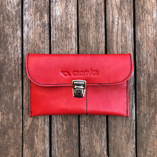 CAOMKA Flat Coin Purse Natural BioCuir® Leather Exclusive Piece No. 7689