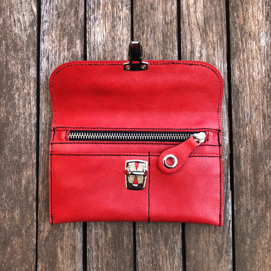CAOMKA Flat Coin Purse Natural BioCuir® Leather Exclusive Piece No. 7689