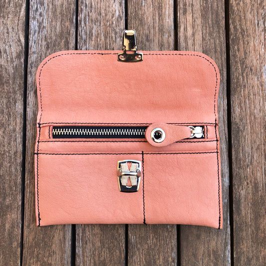 CAOMKA Flat Coin Purse Natural BioCuir® Leather Exclusive Piece No. 7703