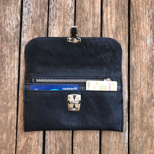 Monedero Plano CAOMKA · Piel natural BioCuir® · Pieza Exclusiva Núm. 7723
