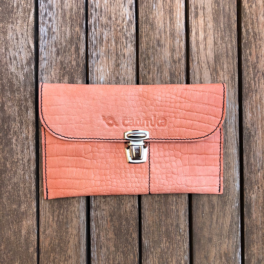 CAOMKA Flat Coin Purse Natural BioCuir® Leather Exclusive Piece No. 7683