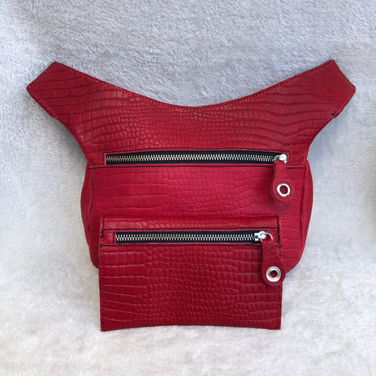 SPECIAL PACK: Summer Red BioCuir® natural leather Exclusive Pieces No. 7696 and 7697