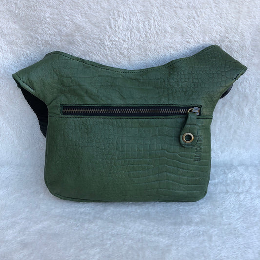 Classic Green &amp; Old Gold Natural BioCuir® Leather Exclusive Piece No. 7690
