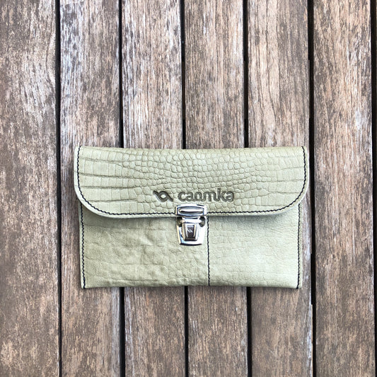 CAOMKA Flat Coin Purse Natural BioCuir® Leather Exclusive Piece No. 7793