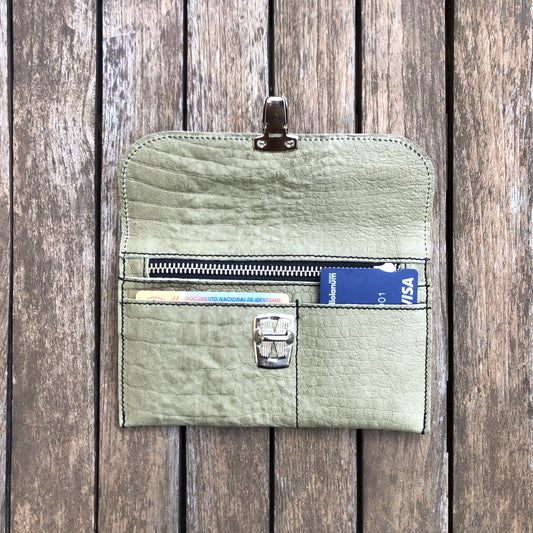 CAOMKA Flat Coin Purse Natural BioCuir® Leather Exclusive Piece No. 7793