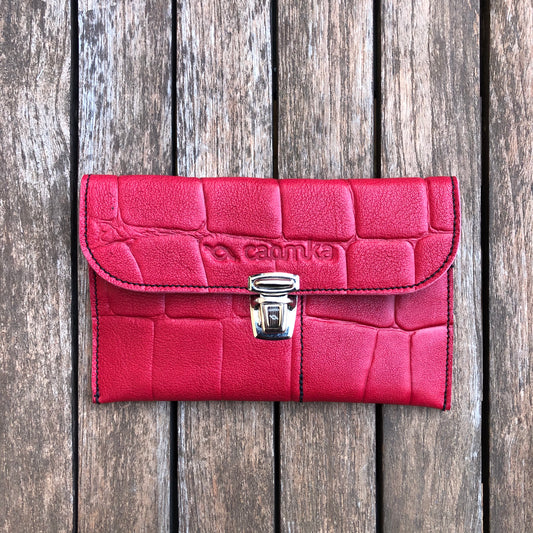 CAOMKA Flat Coin Purse Natural BioCuir® Leather Exclusive Piece No. 7772
