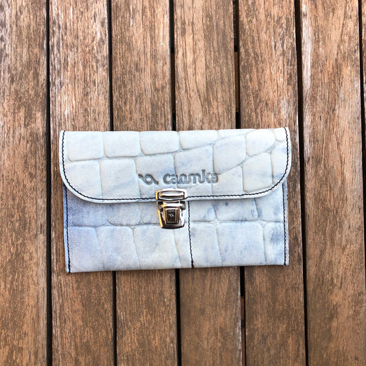 CAOMKA Flat Coin Purse Natural BioCuir® Leather Exclusive Piece No. 7796