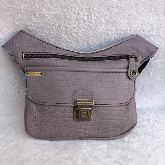 Special Gray &amp; Old Gold BioCuir® natural leather Unique Piece No. 7849