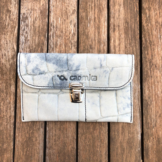 CAOMKA Flat Coin Purse Natural BioCuir® Leather Exclusive Piece No. 7693