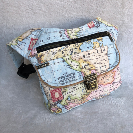 Caomka World Map &amp; Old Gold Unique Piece No. 7735