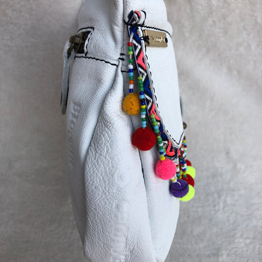 Special Summer White Plus - Old Gold BioCuir® natural leather Unique Piece No. 7763