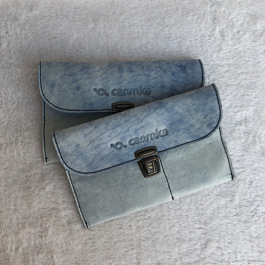CAOMKA Flat Coin Purse Natural BioCuir® Leather Exclusive Piece No. 7775