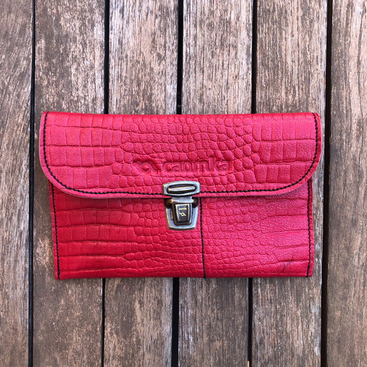 CAOMKA Flat Coin Purse Natural BioCuir® Leather Exclusive Piece No. 7825