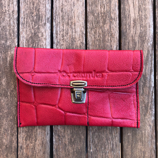 Monedero Plano CAOMKA · Piel natural BioCuir® · Pieza Exclusiva Núm. 7899