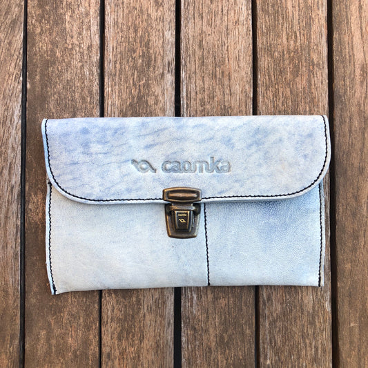 CAOMKA Flat Coin Purse Natural BioCuir® Leather Exclusive Piece No. 7993