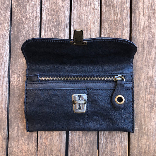 CAOMKA Flat Coin Purse Natural BioCuir® Leather Exclusive Piece No. 7918
