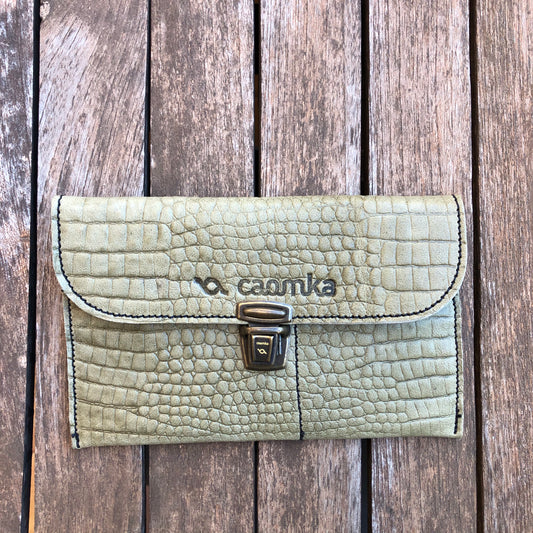 CAOMKA Flat Coin Purse Natural BioCuir® Leather Exclusive Piece No. 7911