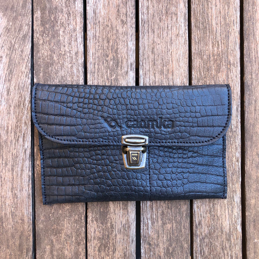 CAOMKA Flat Coin Purse Natural BioCuir® Leather Exclusive Piece No. 8015