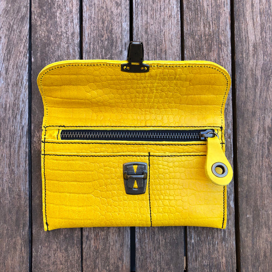 CAOMKA Flat Coin Purse Natural BioCuir® Leather Exclusive Piece No. 7904