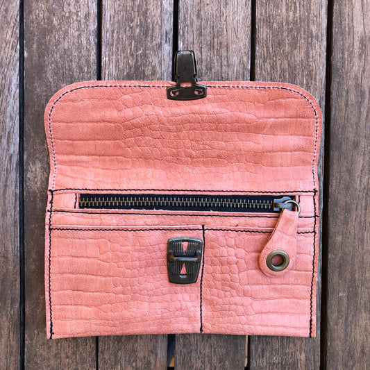 CAOMKA Flat Coin Purse Natural BioCuir® Leather Exclusive Piece No. 7857