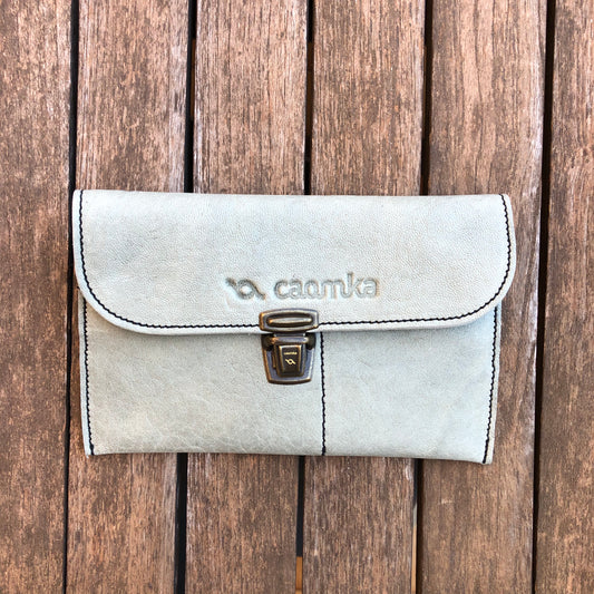 CAOMKA Flat Coin Purse Natural BioCuir® Leather Exclusive Piece No. 8002