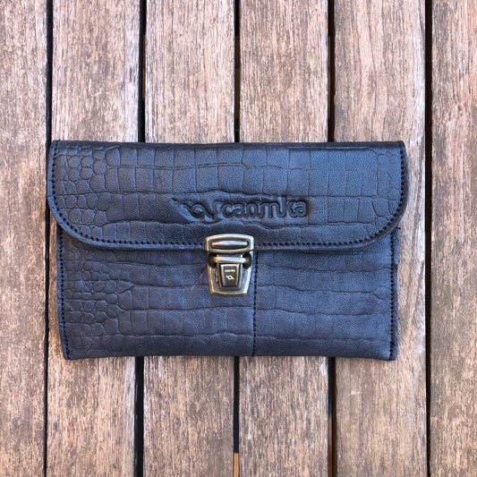 CAOMKA Flat Coin Purse Natural BioCuir® Leather Exclusive Piece No. 7994