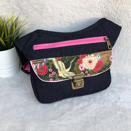 Special Jeans &amp; Japanese Flowers Unique Piece No. 7953