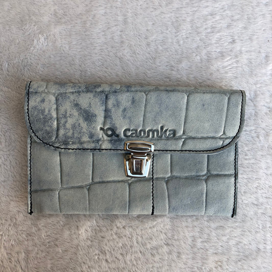 CAOMKA Flat Coin Purse Natural BioCuir® Leather Exclusive Piece No. 8053