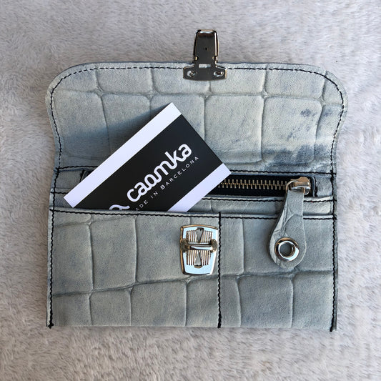 CAOMKA Flat Coin Purse Natural BioCuir® Leather Exclusive Piece No. 8053