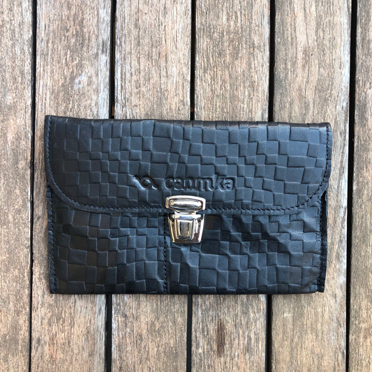 CAOMKA Flat Coin Purse Natural BioCuir® Leather Exclusive Piece No. 8118