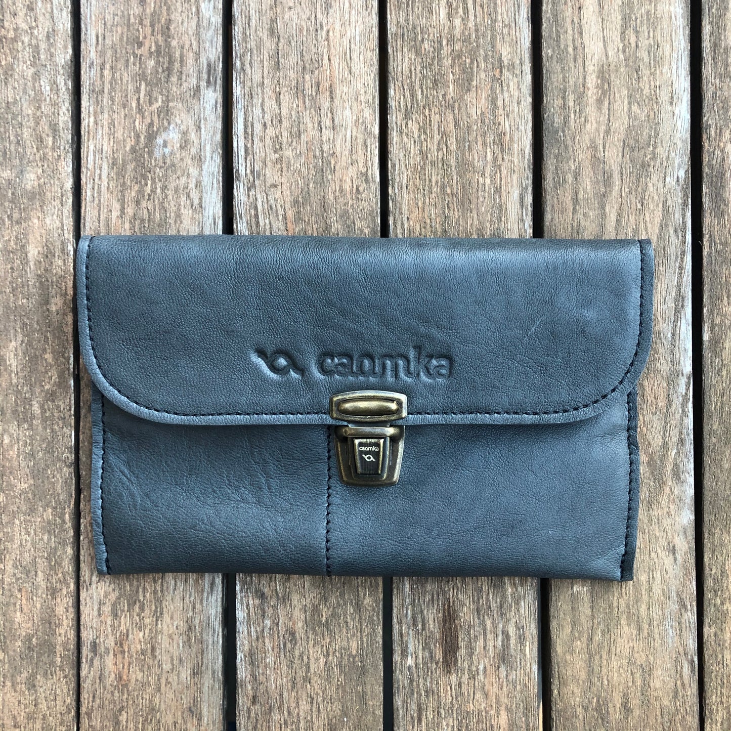 CAOMKA Flat Coin Purse Natural BioCuir® Leather Exclusive Piece No. 8163