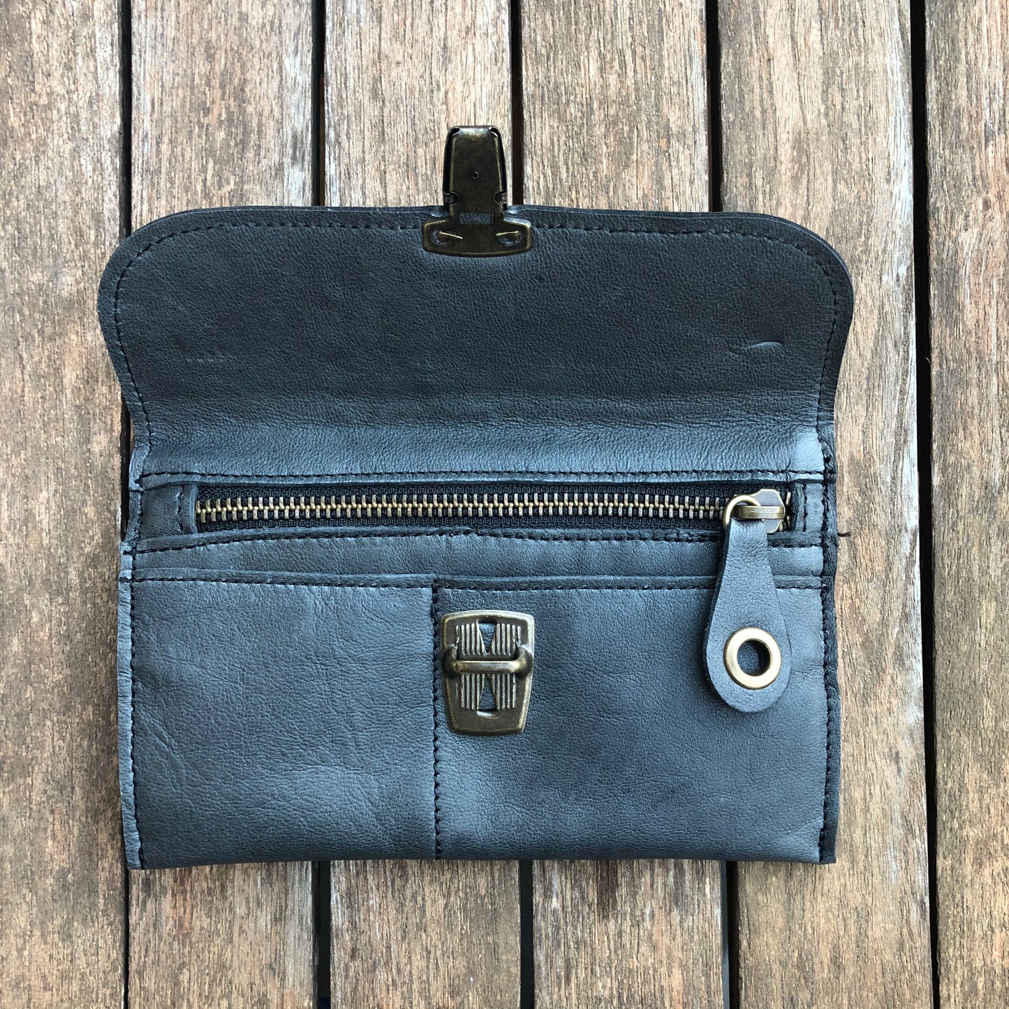 CAOMKA Flat Coin Purse Natural BioCuir® Leather Exclusive Piece No. 8163
